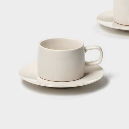 Ceramic coffee magistro Carbon Ceramic, 4 items: a cup 250 ml, a saucer d = 15.5 cm-3