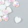Decor for creativity Plastic "Claim white mother -pearl - heart" 1.2x1.2 cm