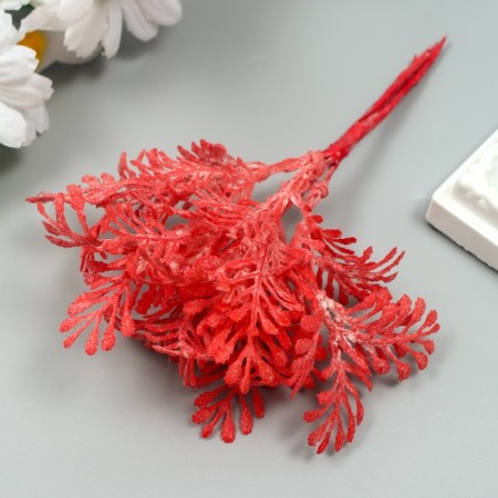 Artificial plant for creativity "thuja" 1 bouquet = 6 branches raspberry 13 cm
