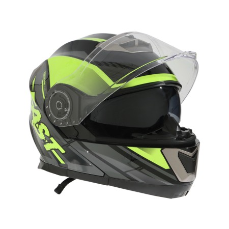 Modular helmet with two visors, size XL (60-61), model-BLD-160E, black and yellow-6