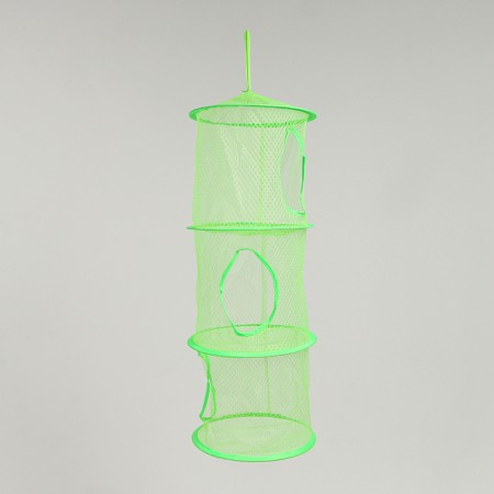 Suspended basket for toys, 3 sections, 27 × 27 × 70 cm, mix-4