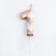 Candle in a cake on a “polyhedron” skewer, number 1, 7 cm, champagne