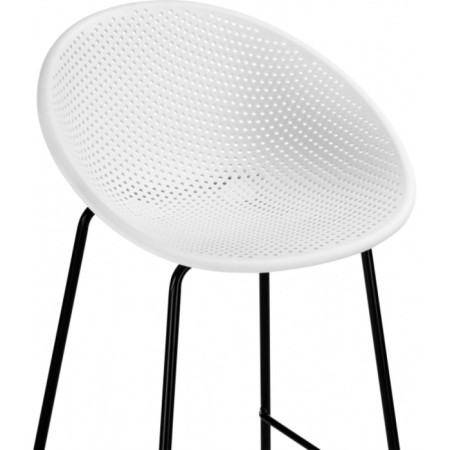 Baric stool zeta metal/plastic, black/white 50x51x86 cm-4