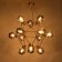 Chandelier "Molecule" 12he27 Brass 80x80x65-115 cm