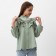 Blouse for girls minku olive color, height 134 cm