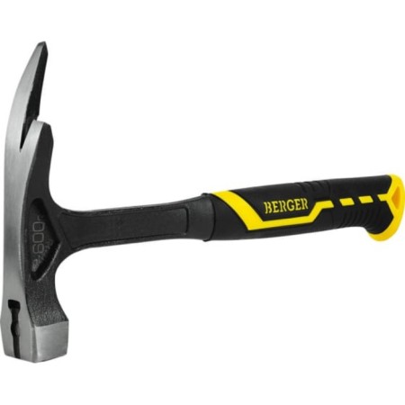 Roofer's hammer Berger BG1528, 3-component handle, whole-bearing, magnet, 600 g-6