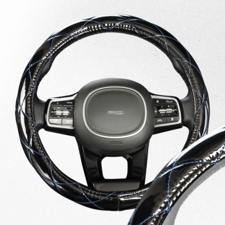 SkyWay braid, Polyester, size M, black with blue stitching, ECO