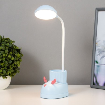 Table lamp "Boat of Elk" LED 3 modes 3W USB Organizer Blue 8x11x31 cm Risalux-1