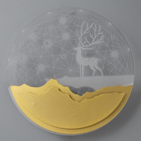 Bra "Snow Territory" LED 20W 4000k gold 24x24x4 cm