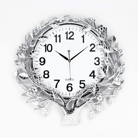 Wall clock, series: interior, "tree", smooth move, 1AA, D-37 cm, 57 x 56 cm