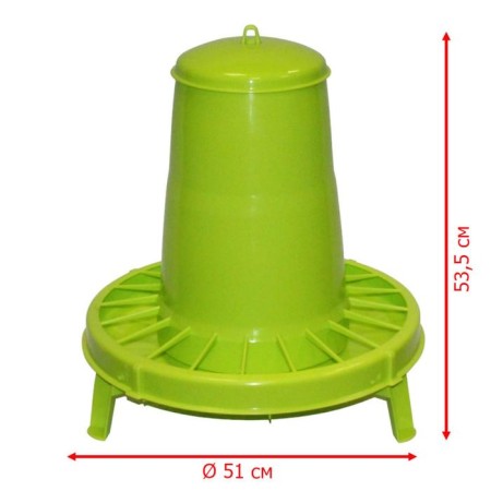 Bunker feeder for poultry for 15 kg, on legs, plastic-1