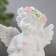 Polystone souvenir "Snowty angel in a wreath of roses" MIX 8.8x8.3x5.2 cm