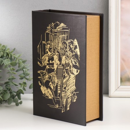 Сейф-книга дерево кожзам "Римские правители" 27х18х7 см-1