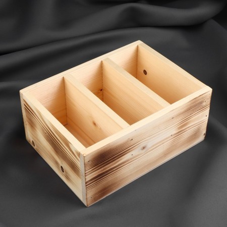 Needlework box, wooden, 3 departments, 20 × 15 × 9 cm-1