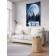 Decorative panel with photo printing "bench in a spruce forest", vertical, size 100x150 cm