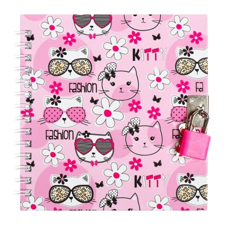 Gift notebook, 45 sheets, line, on the castle, on the crest, cats (13x13.5cm)