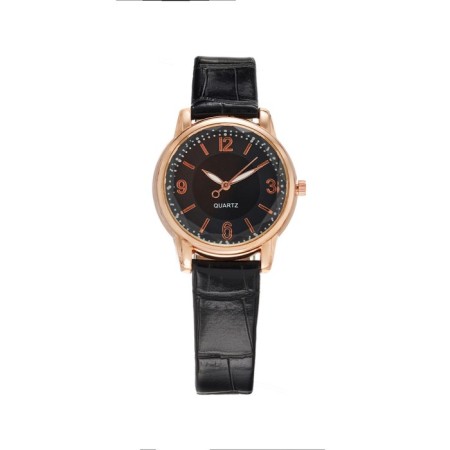 Women's watch, D-3.4 cm, black strap-1