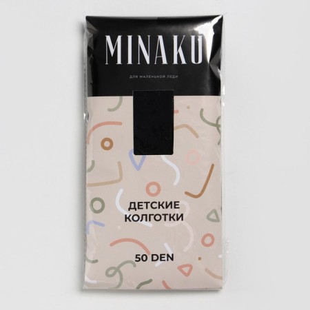 Pantyhose children's minku color black, height 122-128 (6-8 l)-9