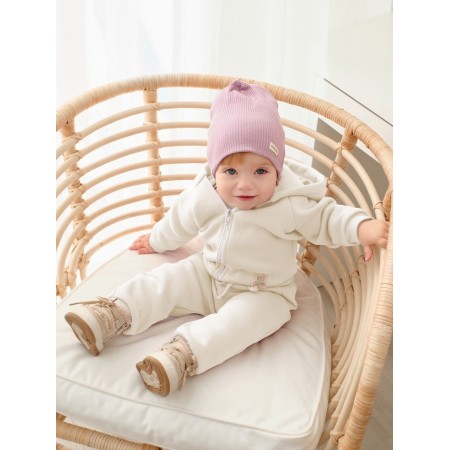 Costume (sweatshirt and trousers) I, Basic Line, height 86-92 cm, Milk color
