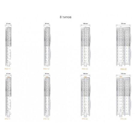 Steel radiator Kermi Profil-K Fk O 12, 300 x 800 mm, side connection-3