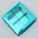 Box for sweets, confectionery packaging, 4 cells, “Blue”, 10.5 x 10.5 x 3.5 cm