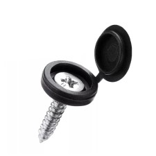 Decorative cap for screws, black, set 100 pcs