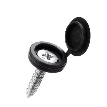 Decorative cap for screws, black, set 100 pcs