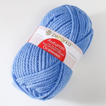Yarn "Autumn" 25% wool, 75% pan 150m/200g (520-blue spray)-1