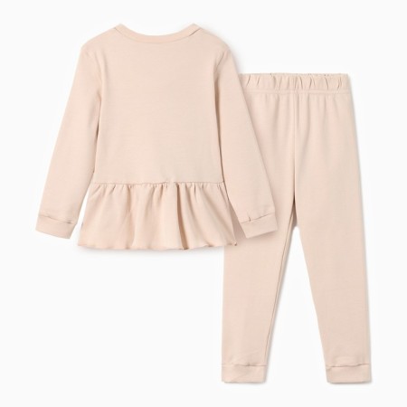 Kids (jumper, trousers) minku, beige color, height 110 cm-10