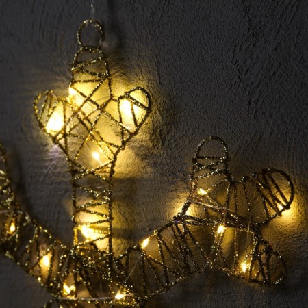 LED figure "Snowflake" 40 cm, metal, AAX3 batteries (not in the kit), a glow of warm white-2