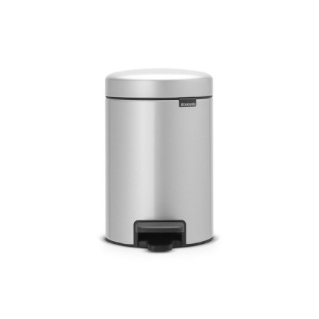 Brabantia Newcon bucket, plastic inner bucket, with a pedal, color gray metallic, 3 liters