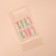 Sakura's overhead nails, 12 pcs, with glue plates, ballerina shape, pink/green color