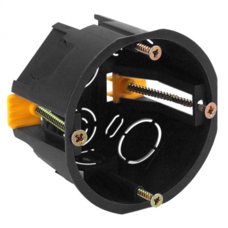 Box the installation era KUP-68-45-Black Black 68x45 mm, for hollow walls Self-tapping screws plastic paws IP20