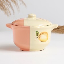 Broth with the Pskovskaya cover 0.5l / 11.5x13cm, peach kiss