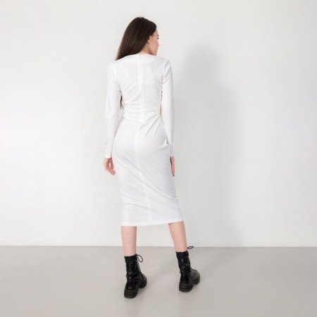 Women's dress Midi with a cut Mist p. 42, white-2