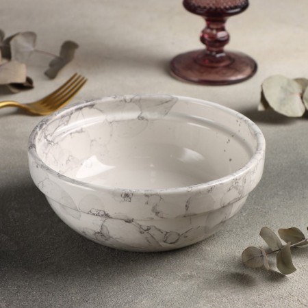 Porcelain plate Bolla Bianca, 600 ml, D = 15.5 cm