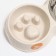 Double bowl for slow feeding 30.5 x 17 x 5 cm, beige