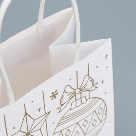 Package gift craft "gold", 12 x 21 x 9 cm, new year-5
