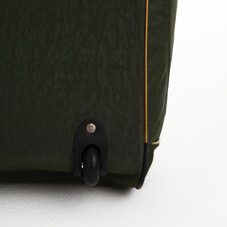 Road bag on wheels, a lightning department, shoes, 3 outer pockets, long belt, khaki color-3