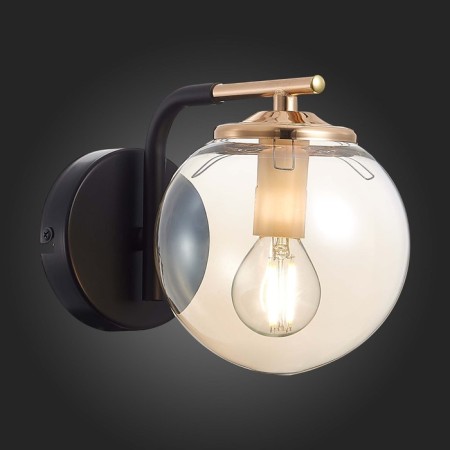 Wall lamp EVOLUCE. Sle106901-01. Literno. 1x40 W, E14, 13x15 cm, black color-2