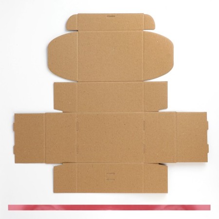 Gift folding box, packaging, “craft, pink tape”, 22 x 16.5 x 10 cm-6