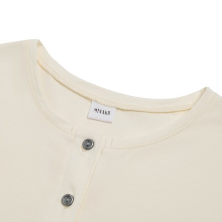 Women's Longsliva Minaku: Basic Line Ecryu Color, Rr. 48-6