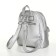 City backpack on a zipper, silver color