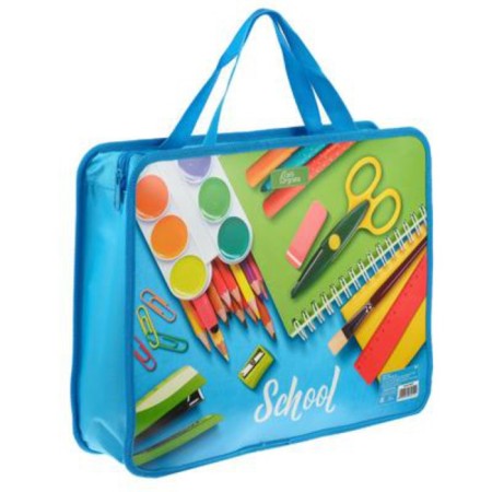 Folder with A4 handles, 330 x 260 x 75 mm, plastic, handles, Calligrata School, mix-6