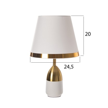 Table lamp "Jean" 1x40W E27 white/bronze 25x25x40cm-5