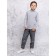 Batik turtleneck for a boy, height 116 cm, color gray melange