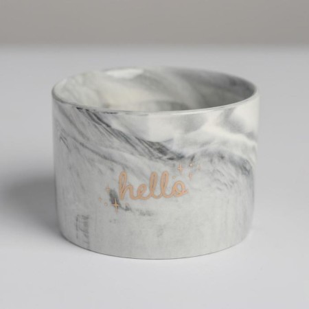 Ceramic pot for flowers, Kashpo "Happiness" 5.5 x 8 cm-2
