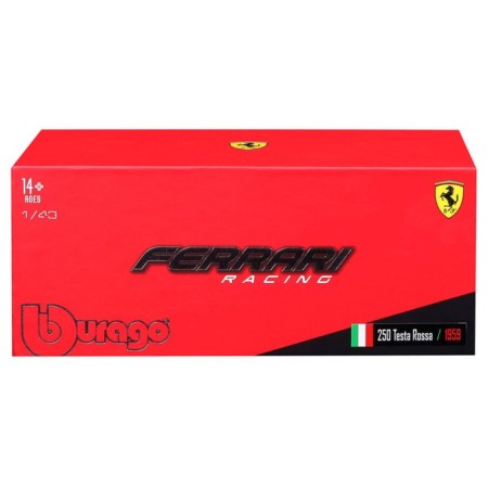 Racing machine Bburago Ferrari 250 Testa Rossa 1959, Die-Cast, 1:43, Red color-6