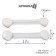 A set of locks for doors and boxes, flexible, 17 cm, 2 pcs., Perekal/white color, crumb I