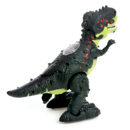 Rex dinosaur, lays eggs, projector, light and sound, works from batteries, green color-2